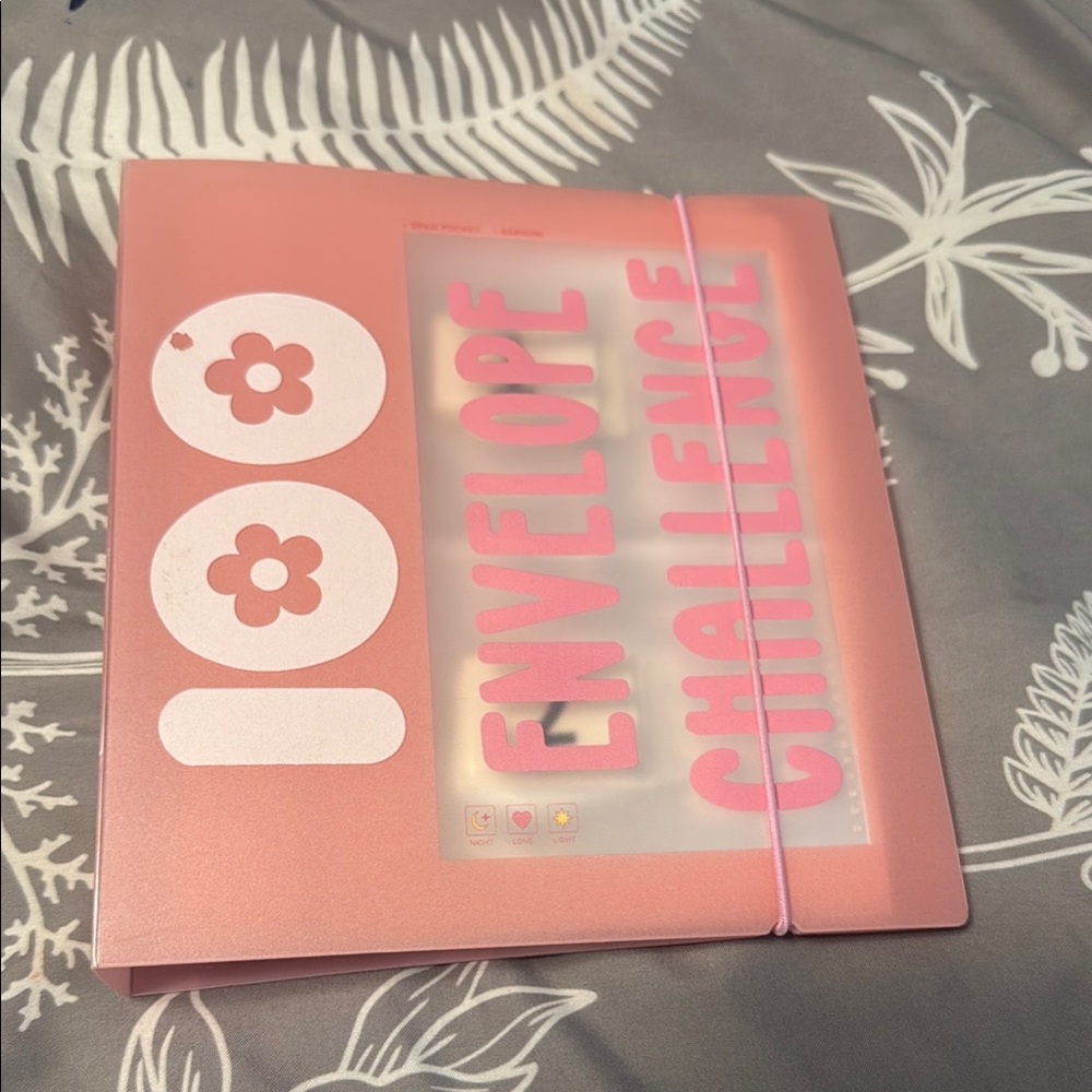 Pink 100 Envelope Challenge Organizer